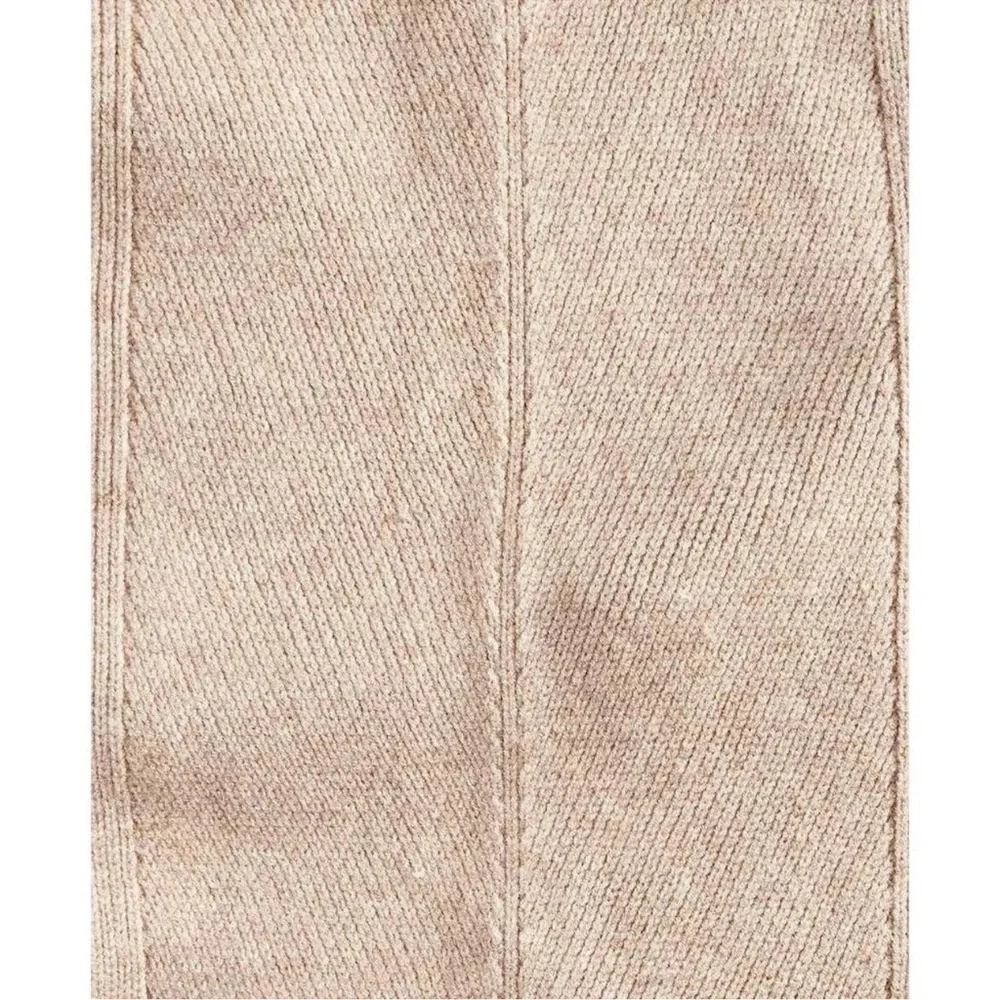 SET! NEW Women's On 34th Beige Knit Scarf & Pom Hat (No Gloves)